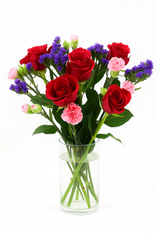 Rose & Carnation Mixed Bouquet Kenya Bohemian
